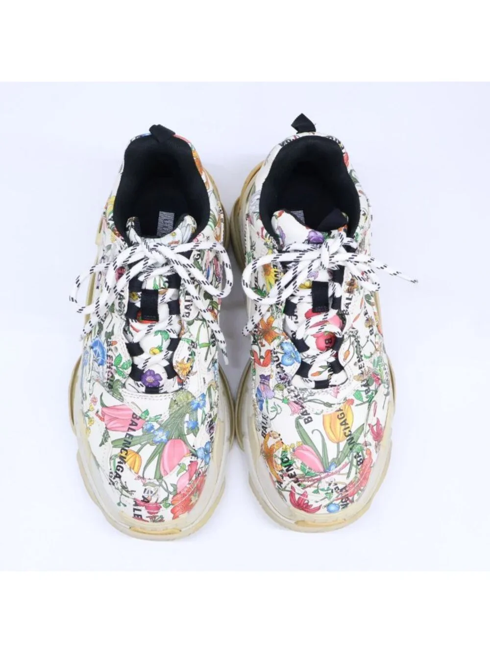 Gucci Balenciaga x Triple S Floral Print Sneakers